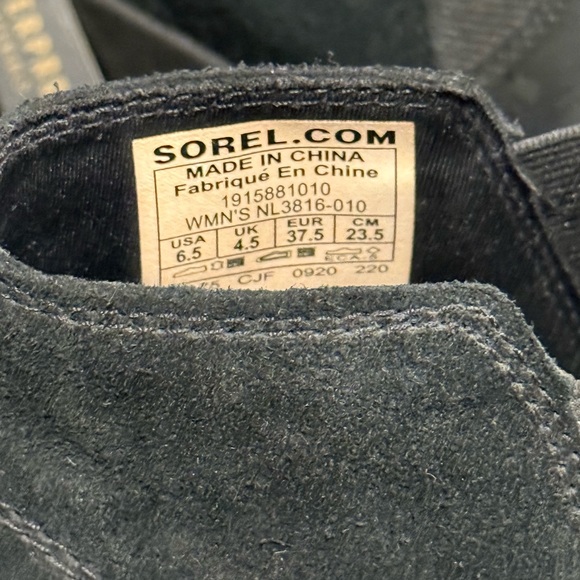 Sorel Black Leather Women’s Chelsea Boots - Picture 3 of 3